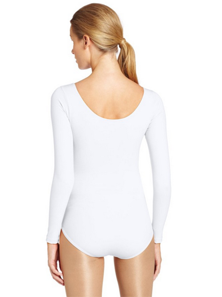 White Spandex Zentai Leotard Gymnastics Bodysuit