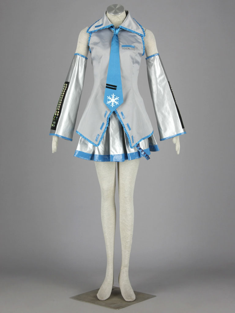 Vocaloid Snow Miku Cosplay Costume 雪ミク