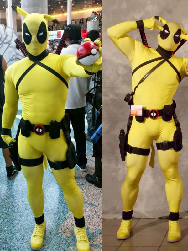 Deadpool Pokemon Pikachu Cosplay Costume Halloween