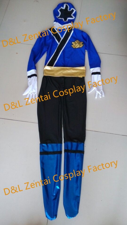 Shinkenger Costume Blue Power Rangers SuperHero Costume