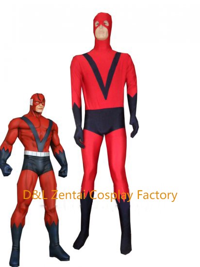 Giant-Man Red & Navy Spandex Zentai Superhero Costume