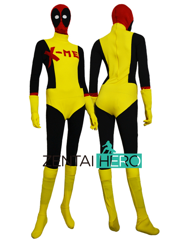 Custom Yellow X-men Deadpool Costume