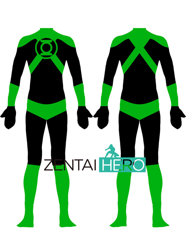 Green And Black Superhero Cosplay Green Lantern Costume