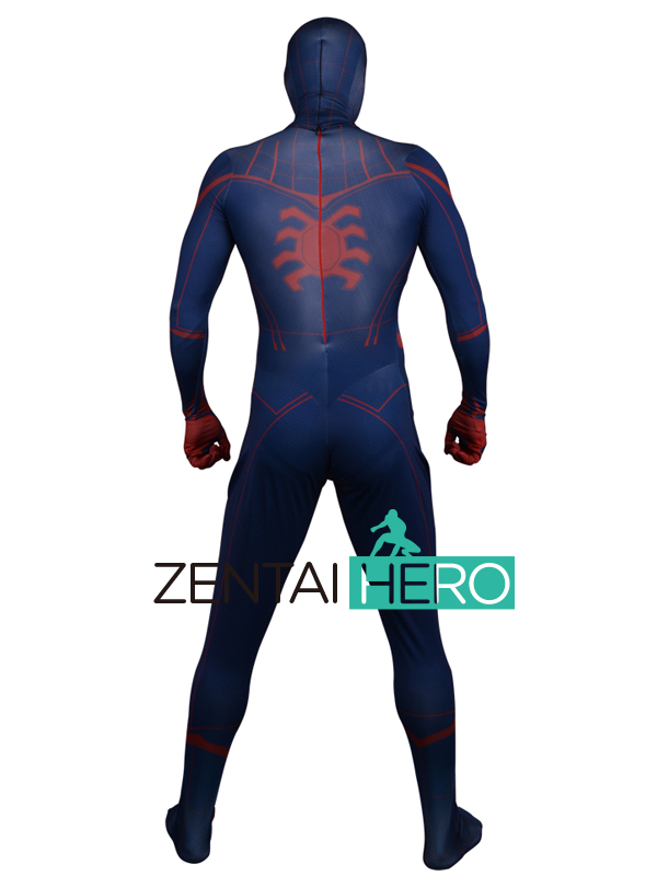 3D Printed Dark Blue Miles Morales Civil War Spiderman Suit