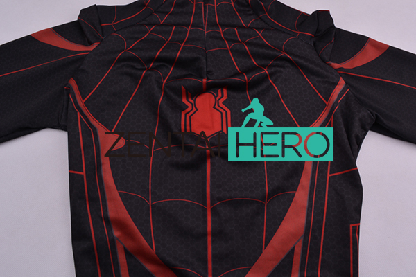 3D Red Black Miles Morales Civil War Spiderman Costume