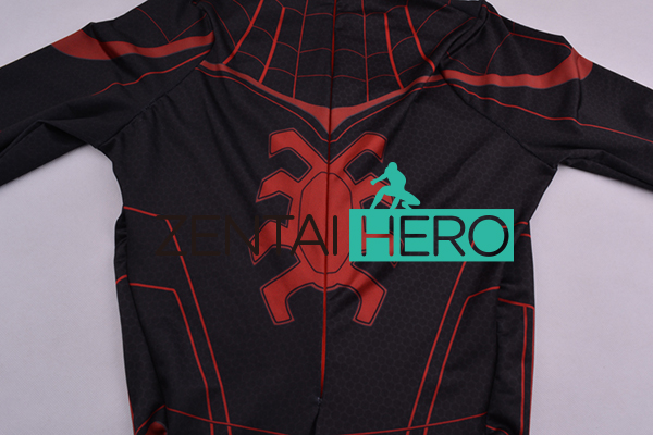 3D Red Black Miles Morales Civil War Spiderman Costume