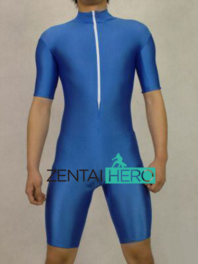 Blue Unisex Fashion Leotard Lycra Spandex Catsuit