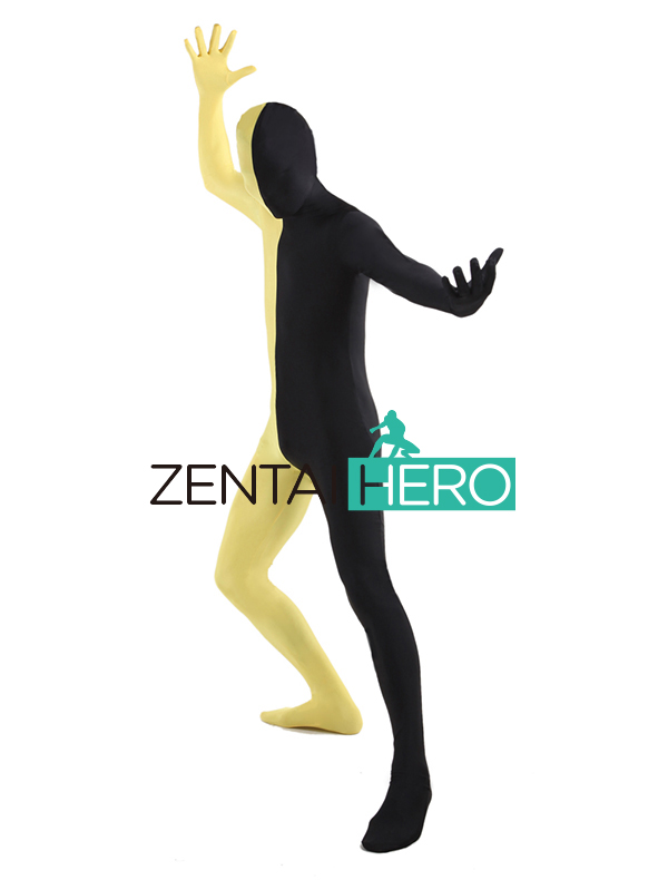 Yellow & Black Fullbody Zentai Suit for Men