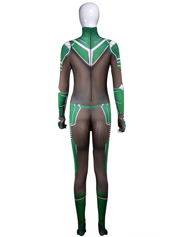 3D Printed Green Captain Marvel Carol Denverse Cosplay Suit