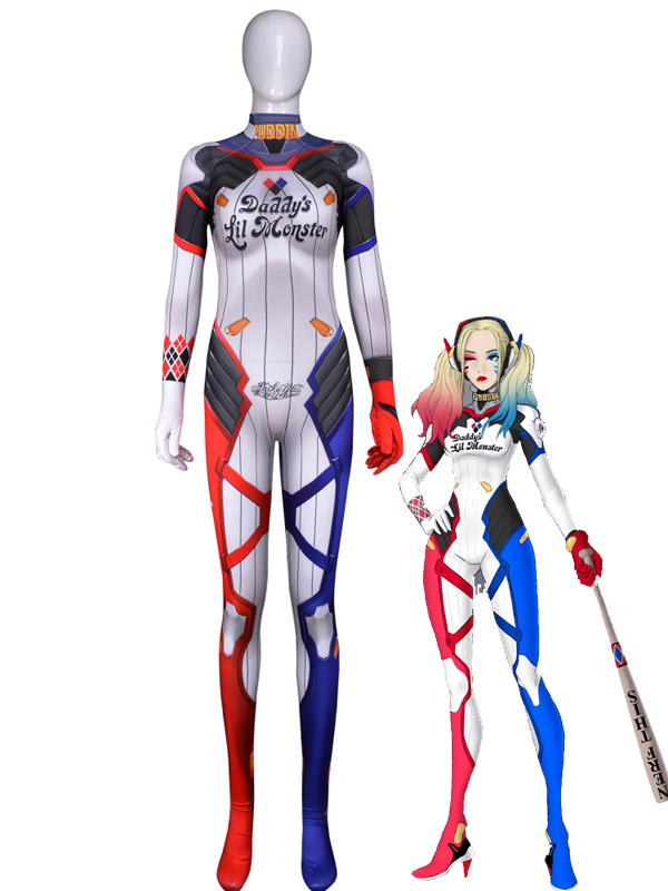 3D Printed Harley Quinn Dva Overwatch Cosplay Costume