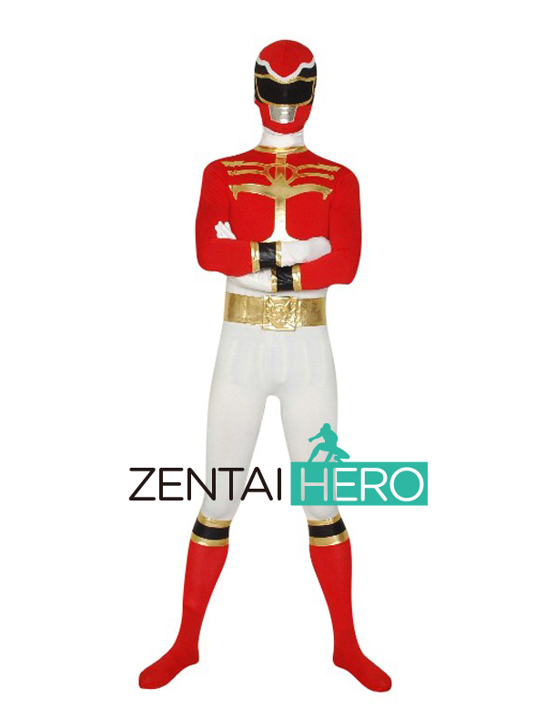 Gosei Red Goseiger Power Ranger Lycra Superhero Costume