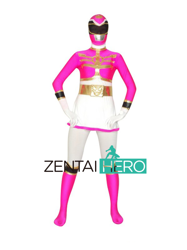 Gosei Pink Goseiger Power Ranger Spandex Halloween Costume