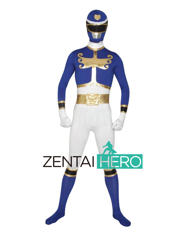 Gosei Blue Goseiger Power Ranger Spandex Halloween Costume