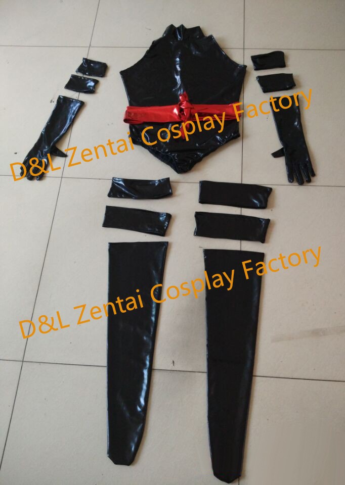 Black Sexy X- Men Psylocke Elizabeth Shiny Costume