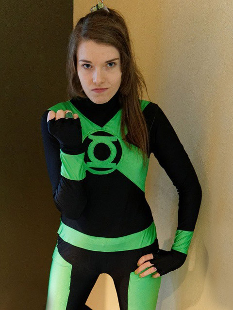 Green Lantern Cosplay Costumes Spandex Superhero Bodysuit