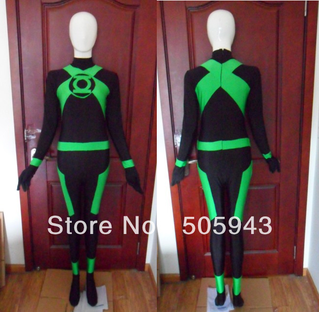 Green Lantern Cosplay Costumes Spandex Superhero Bodysuit