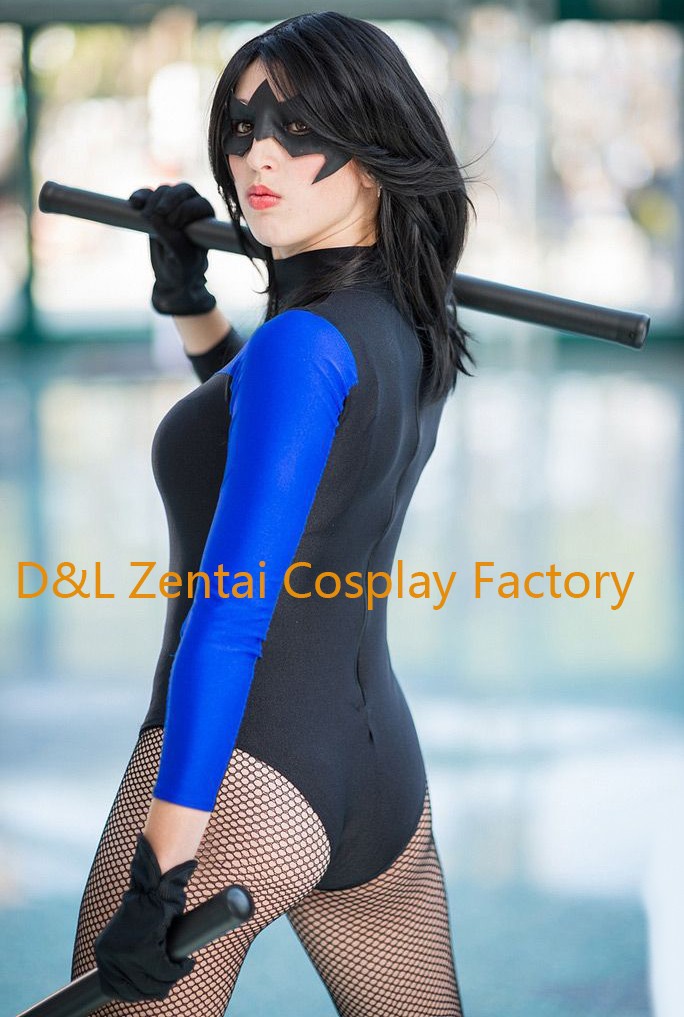 Sexy Blue & Black Female X-men Nightwing Zentai Suits