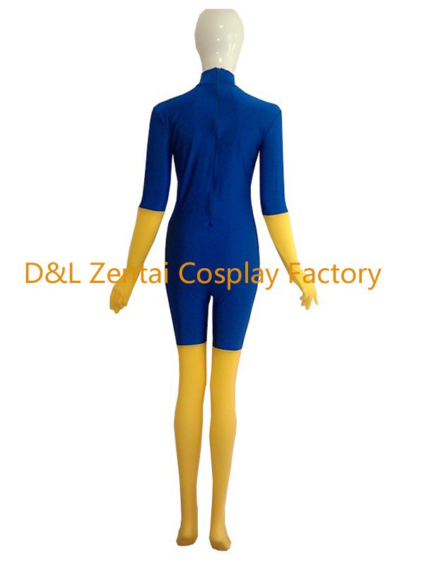 X-men Superhero Costume Blue And Yellow Cyclops Zentai Catsuit