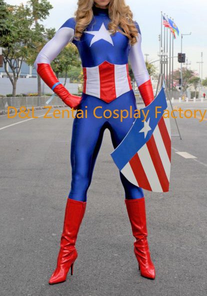 Lady Captain America Female Superhero Costume