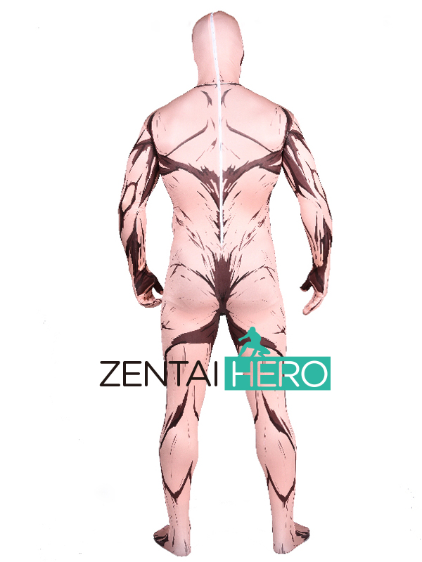 Printing Muscle Man Lycra Zentai Attack on Titan Alan Costume