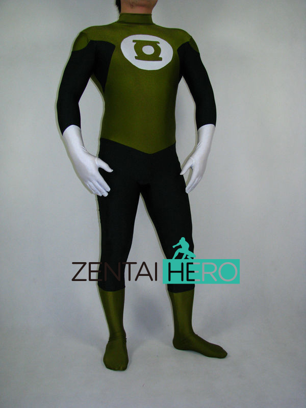 Army Green & Black Green Lantern Superhero Costume