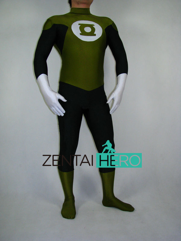 Army Green & Black Green Lantern Superhero Costume