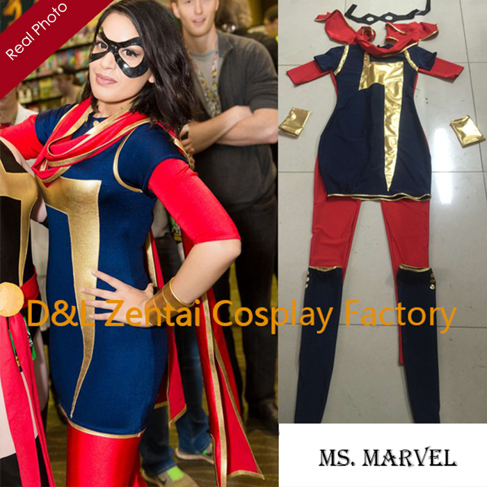 Ms. Marvel Kamala Khan Superhero Costumes Halloween Party