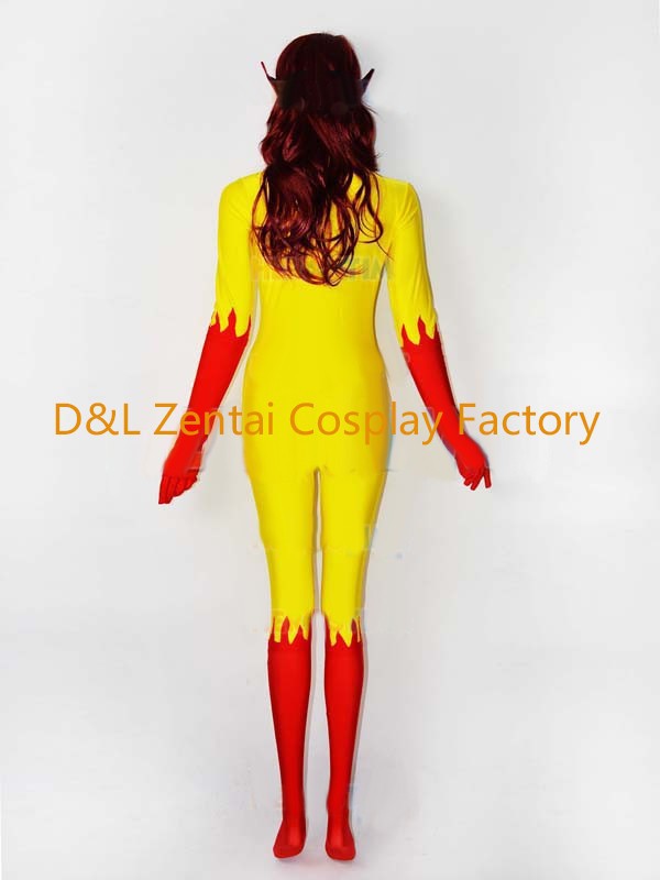 Marvel Comics Firestar Spandex Superhero Costume with Mask