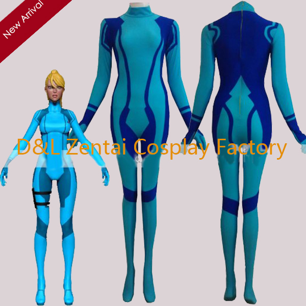 Lady Blue Zero Mission Samus Aran Lycra Superhero Costume