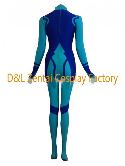 Lady Blue Zero Mission Samus Aran Lycra Superhero Costume