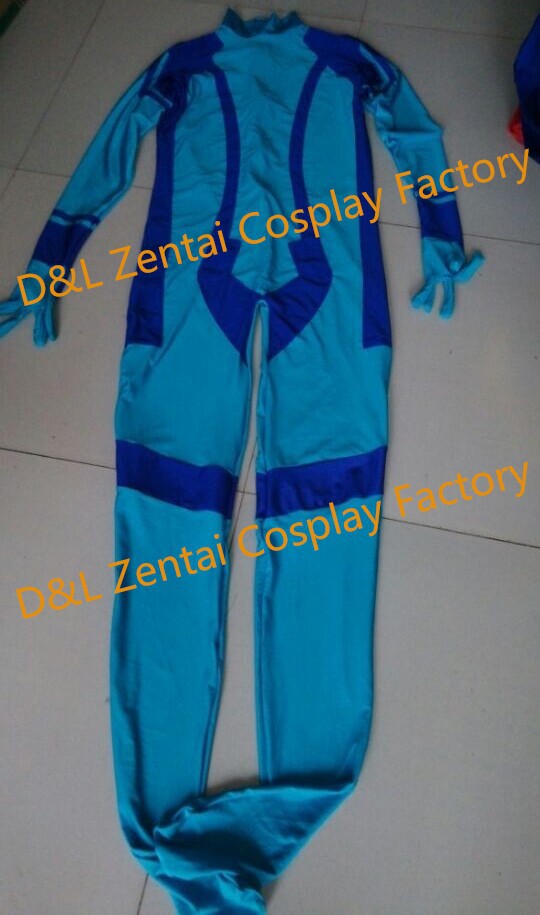 Lady Blue Zero Mission Samus Aran Lycra Superhero Costume