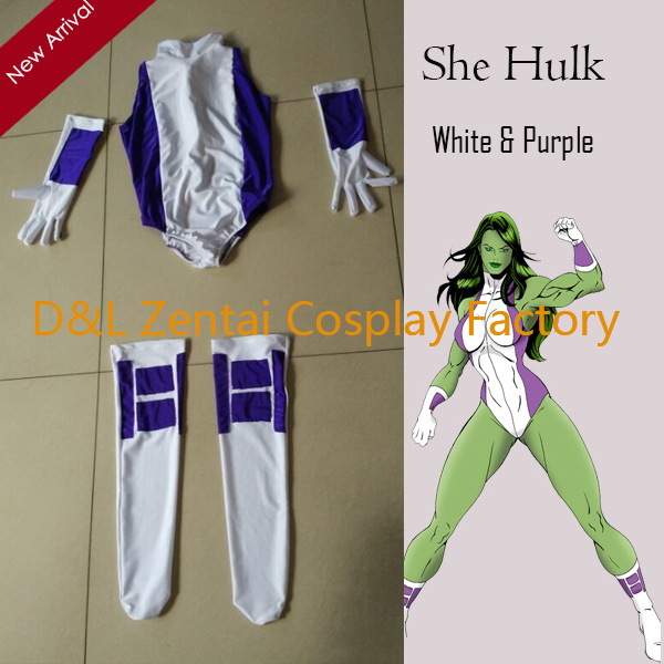 Sexy Women She Hulk Lycra Superhero Costumes