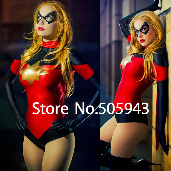 Ms Marvel Dark Avenger Superhero Zentai Catsuit