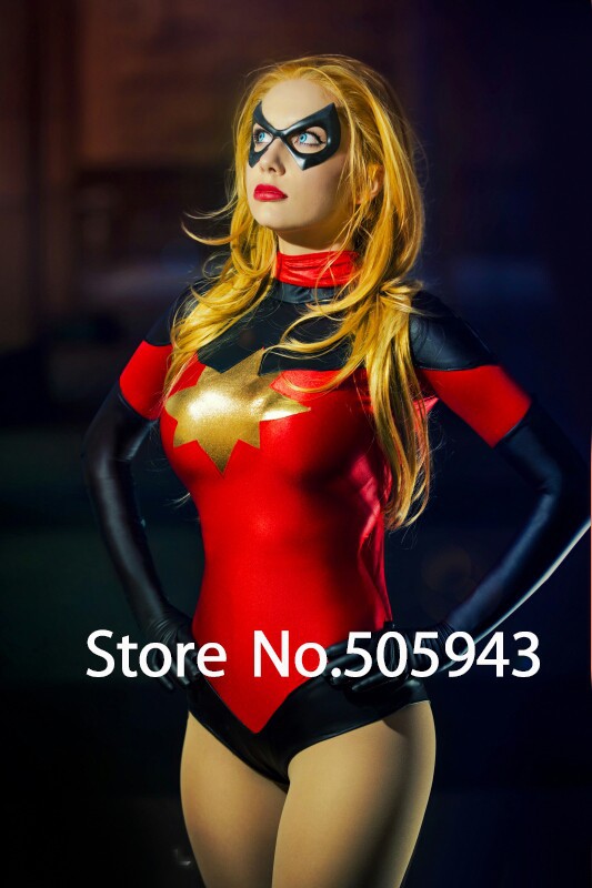 Ms Marvel Dark Avenger Superhero Zentai Catsuit