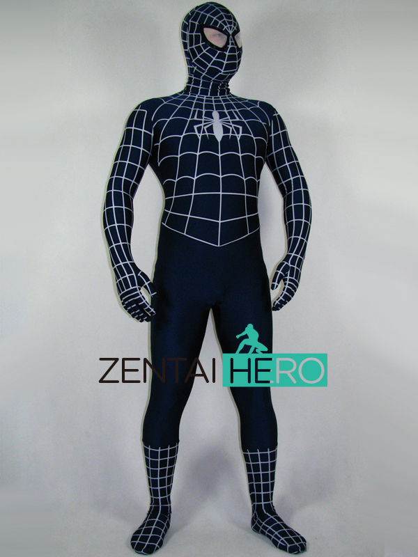 Dark Blue Spiderman Spandex Halloween Costume