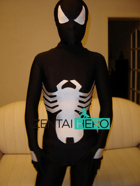 Black Spandex Spiderman Costume