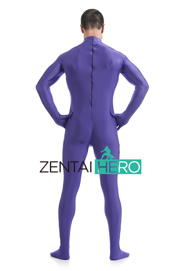 Purple Male Lycra Spandex Zentai Catsuit for Halloween