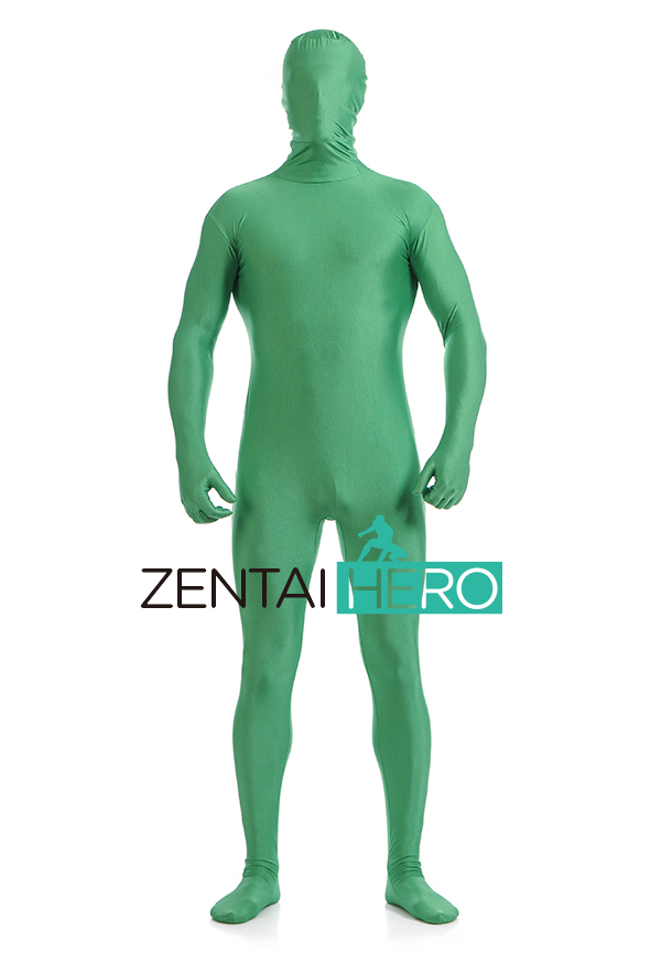 Green Color Full Body Spandex Zentai Suit