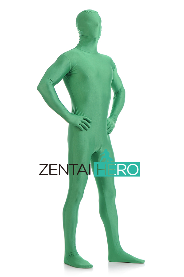 Green Color Full Body Spandex Zentai Suit