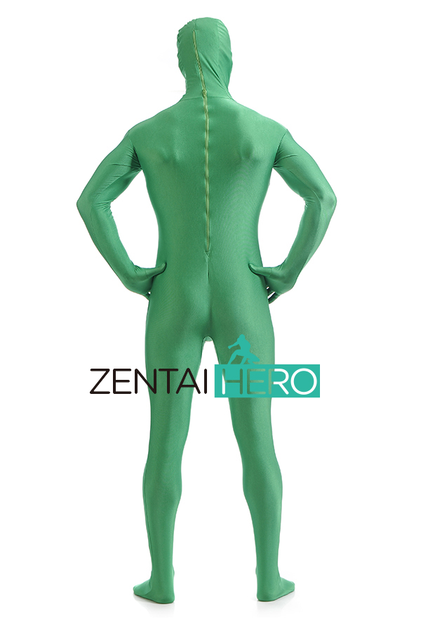 Green Color Full Body Spandex Zentai Suit