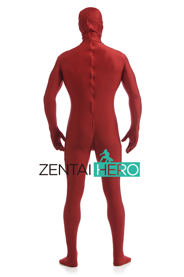 Deep Red Unisex Full Body Lycra Zentai Suit