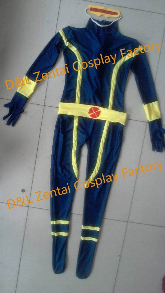 X- Men Cyclops Scott Summers Lycra Superhero Costume