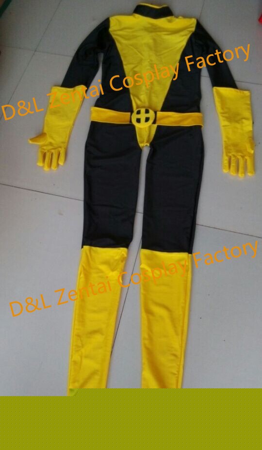 X- Men Kitty Pryde Yellow & Black Lycra Superhero Costume