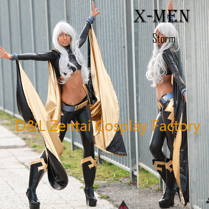 Black Storm Superhero Costumes Two Pieces